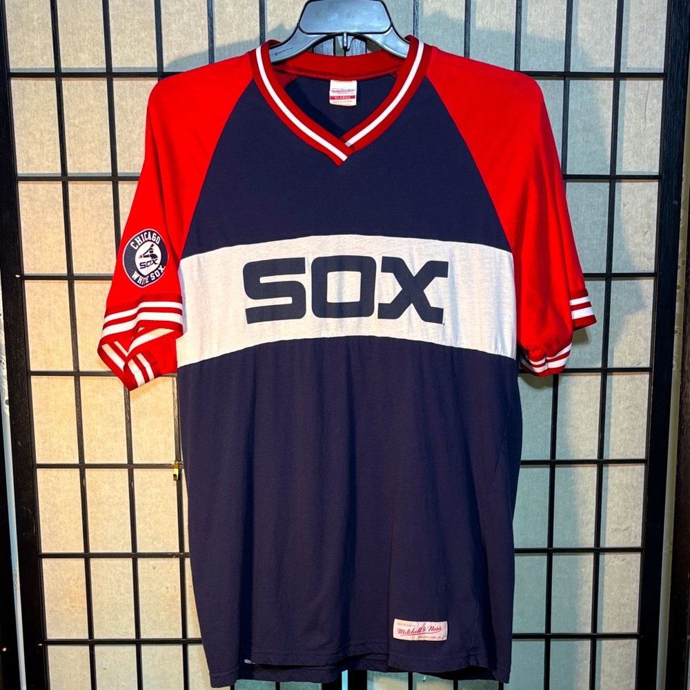 Rare Unique Red and Blue Chicago White Sox Mitchell & Ness Jersey! MLB